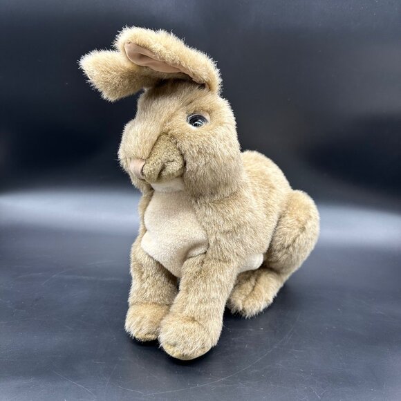 Vintage Folkmanis Realistic Rabbit Hand Puppet Stuffed Animal Plush Bunny - Picture 1 of 11